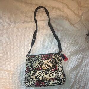 Coach Poppy Graffiti Floral Crossbody | Rose Print | Nylon Travel Bag